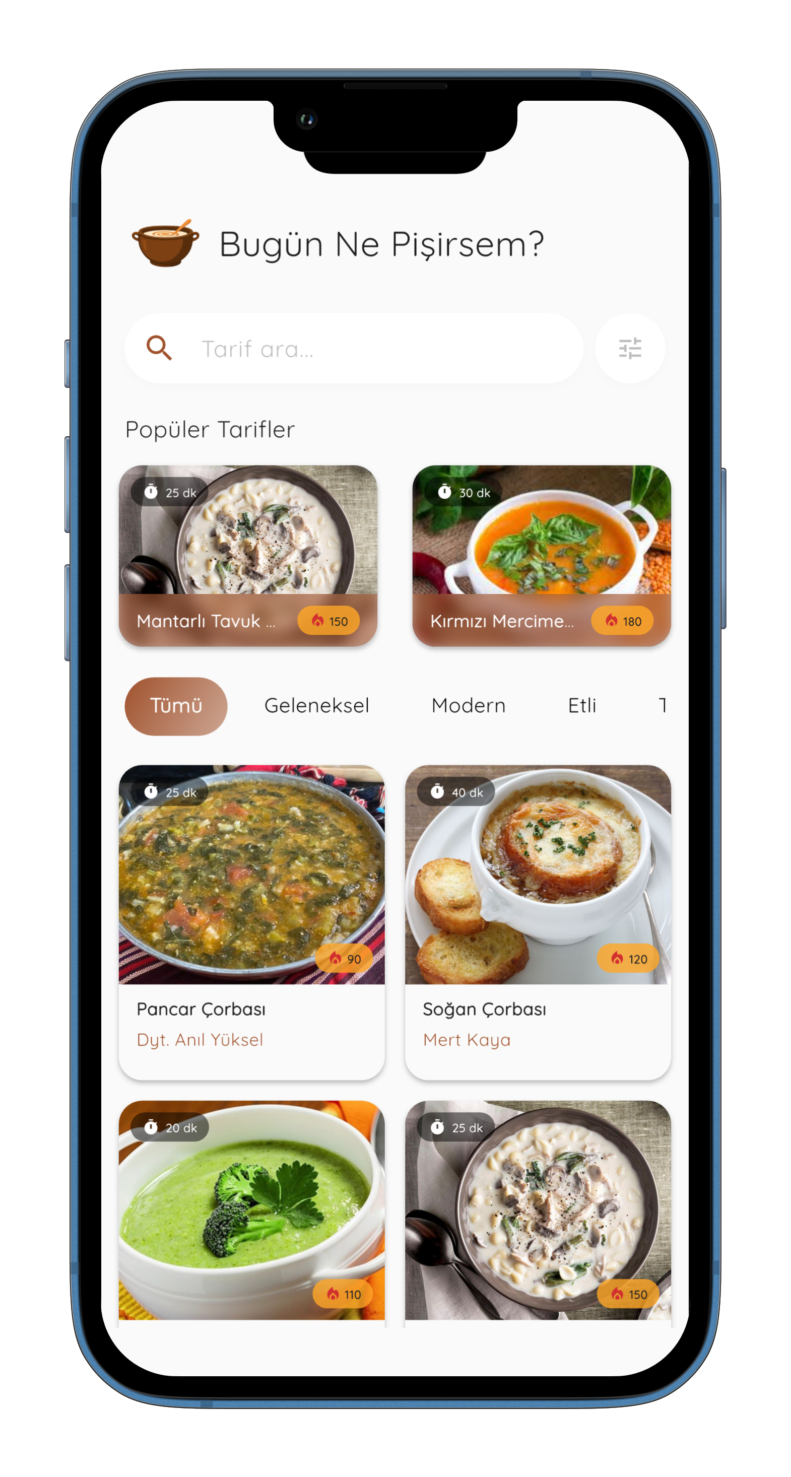 Çorbam uygulaması ekran görüntüsü